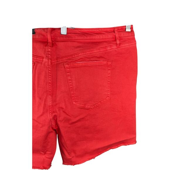 Candace Cameron Bure Cherry Distressed Jean Shorts 20W Petite Cotton Blend - Picture 5 of 9
